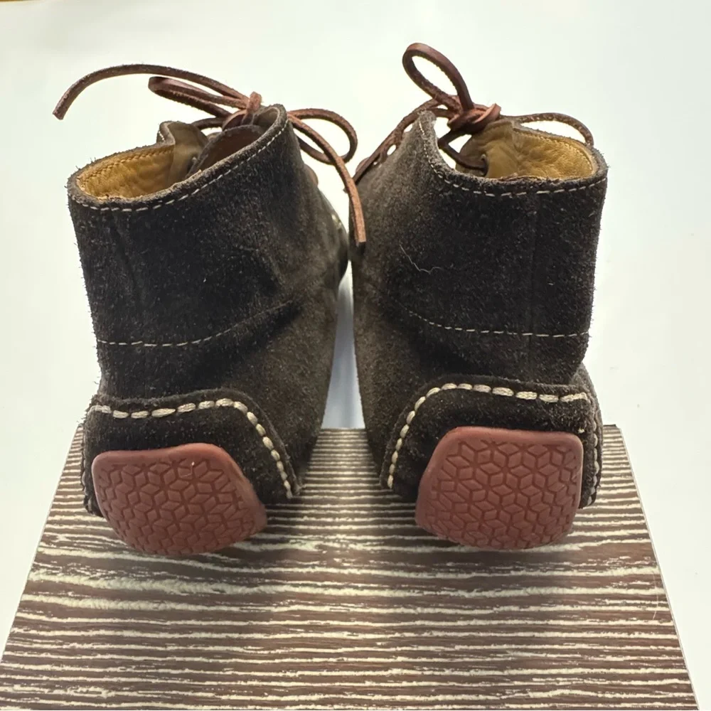 Cole Haan Chukka Moccasin Driver Sole Boots Brown Suede 13 Lace Up Shoes